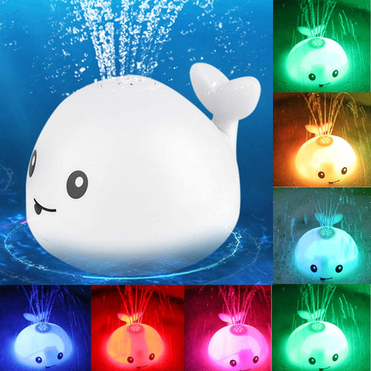 Floating Whale with Water Spray, Soft Music and LED Light