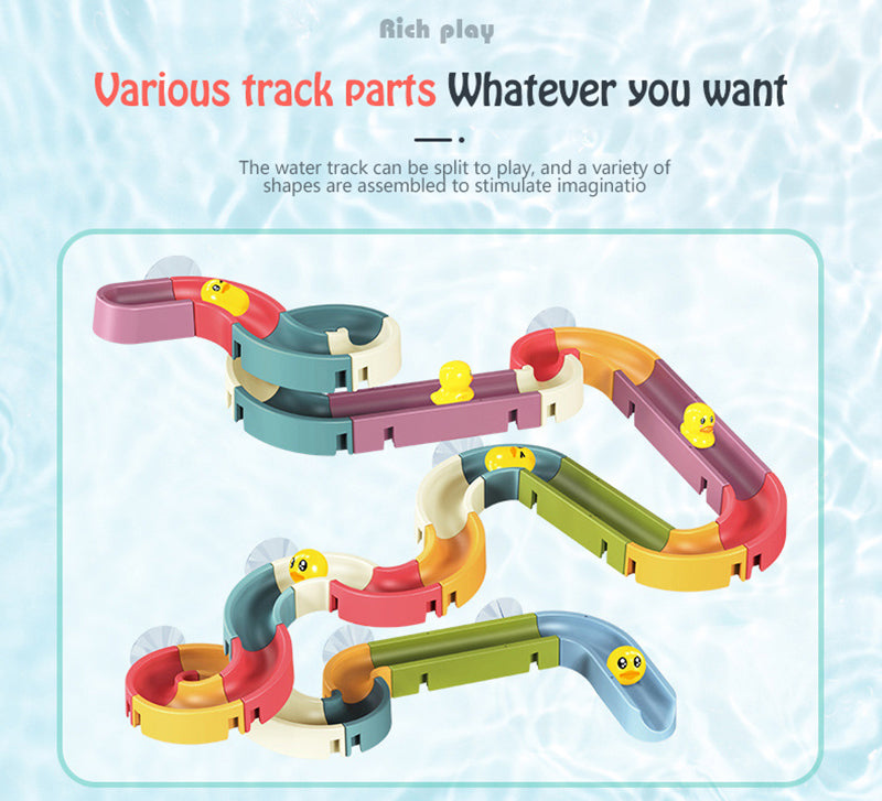 Duck and Slide Race Track With Wall Suction Cup