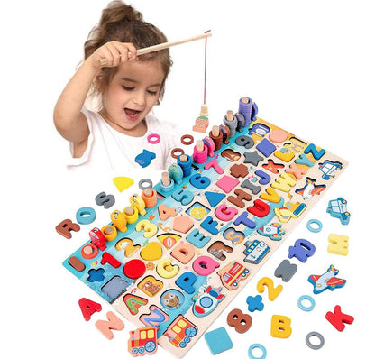Montessori Math Fishing Educational Board Toy