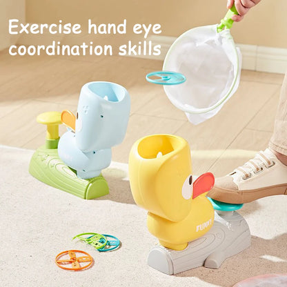 Air Disc Launcher Toy with Foot-Activated Launching
