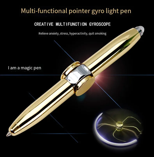 LumiSpinner Metal ADHD Pen: Write, Spin & Illuminate