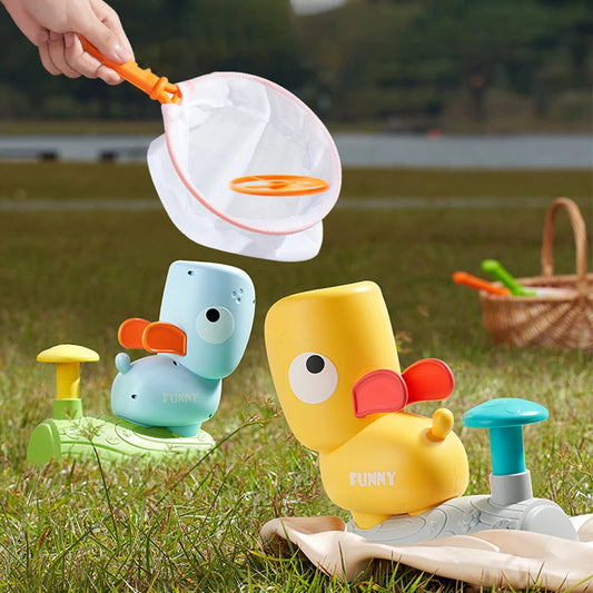 Air Disc Launcher Toy with Foot-Activated Launching