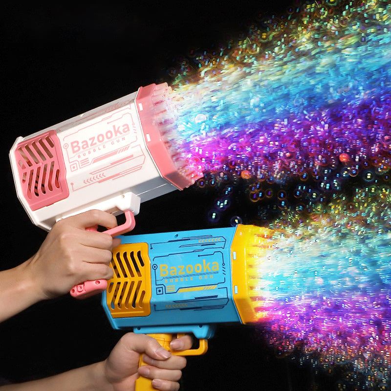 Automatic Bubble Gun With Light (69 Holes)
