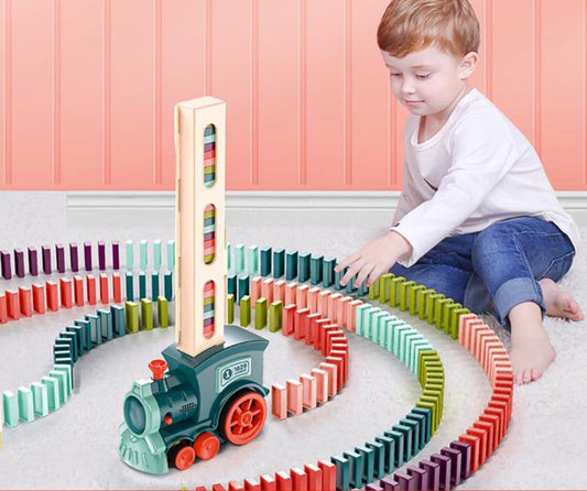 Domino Automatic Blocks Building Train Puzzle Toy