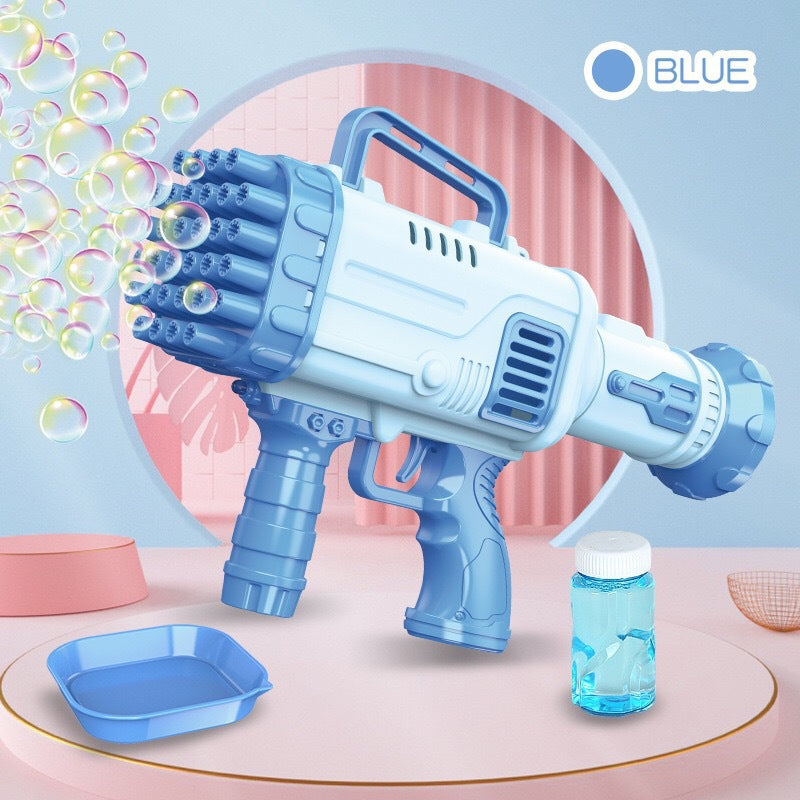 Automatic Big Bubble Gun Toy With Lights (32 Holes)