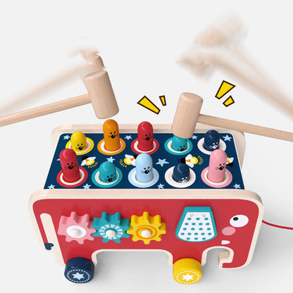 Musical Montessori Wooden Pounding Bench With Early Educational Set